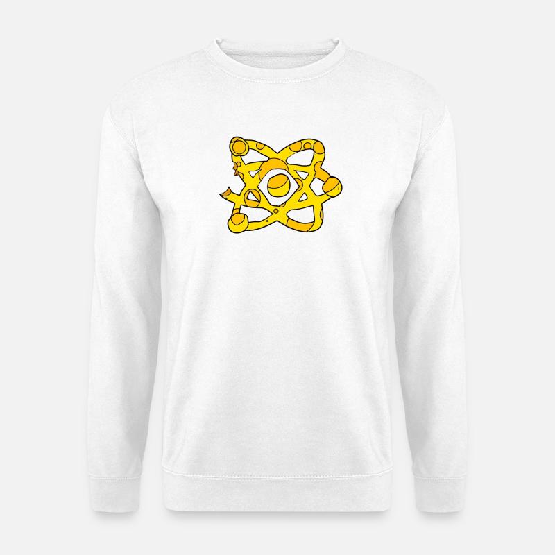 Atom Käse Symbol Wissenschaft Wissenschaftlich - Unisex Pullover - Weiß