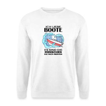 Motorboot Kapitän Bootsführerschein - Unisex Pullover - Weiß - Vorne