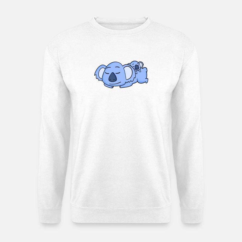 Koala Papa mit Baby Koala - Unisex Pullover - Weiß