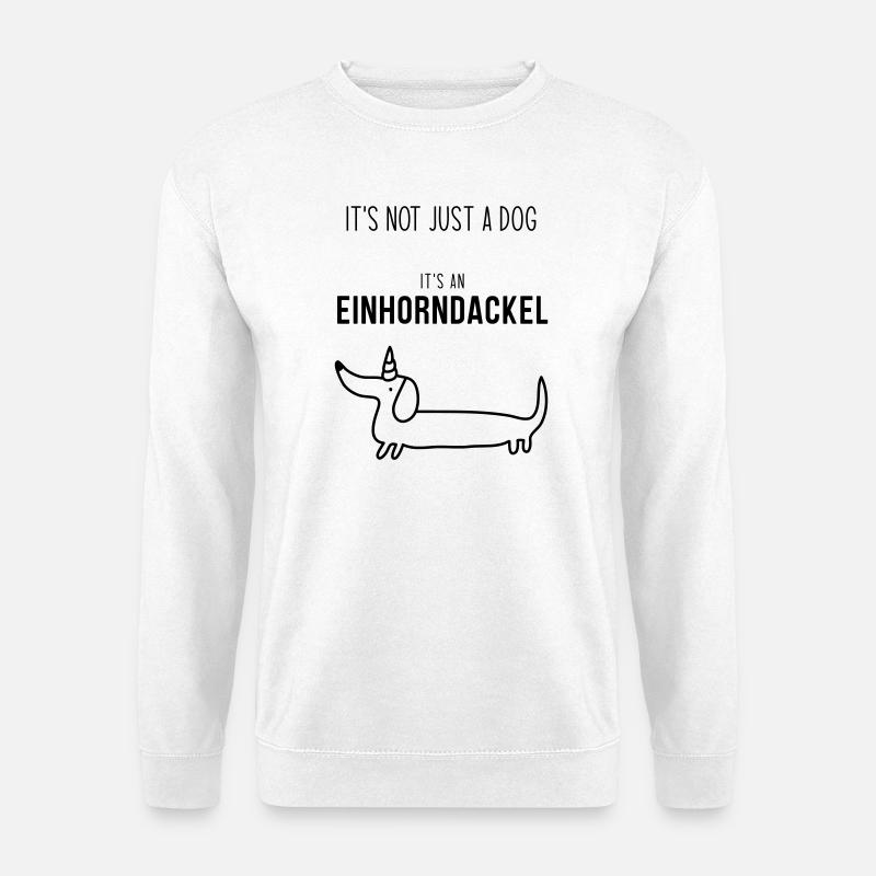 Einhorndackel - Unisex Pullover - Weiß