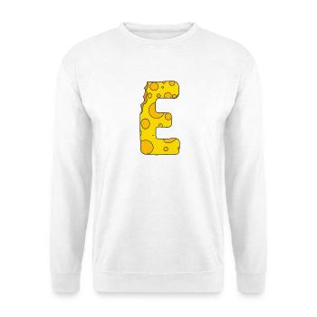 Buchstabe E - Unisex Pullover - Weiß - Vorne