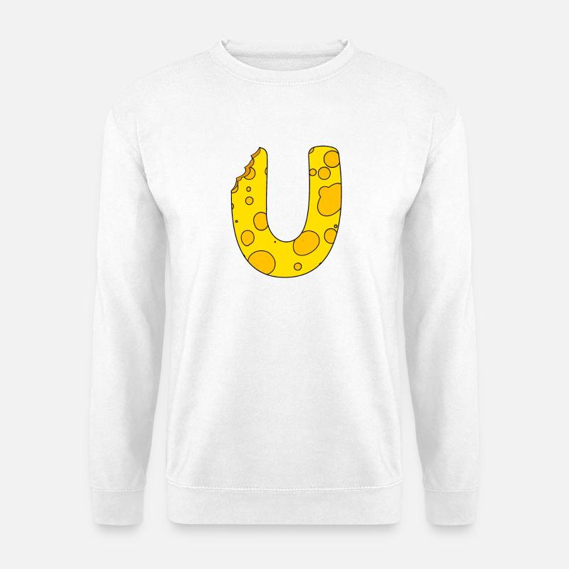 Letter u - Unisex Sweatshirt - white