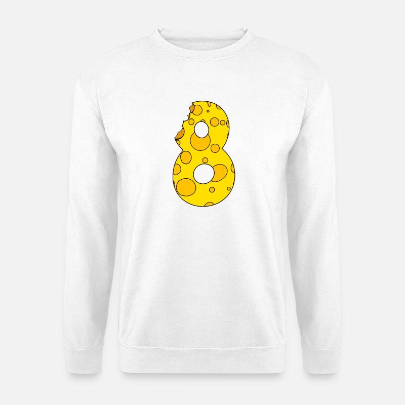 Numéro 8 Digit Cheese - Sweat-shirt Unisexe - blanc