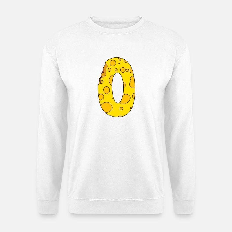 Numéro 0 Digit Cheese - Sweat-shirt Unisexe - blanc