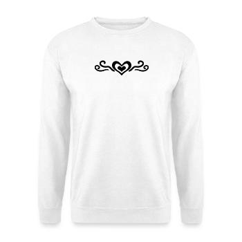 Herz Dekoration Geschenk - Unisex Pullover - Weiß - Vorne