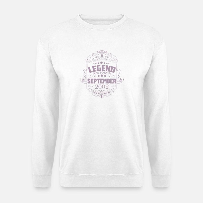Eine Legende wurde im September 2002 geboren - Unisex Pullover - Weiß