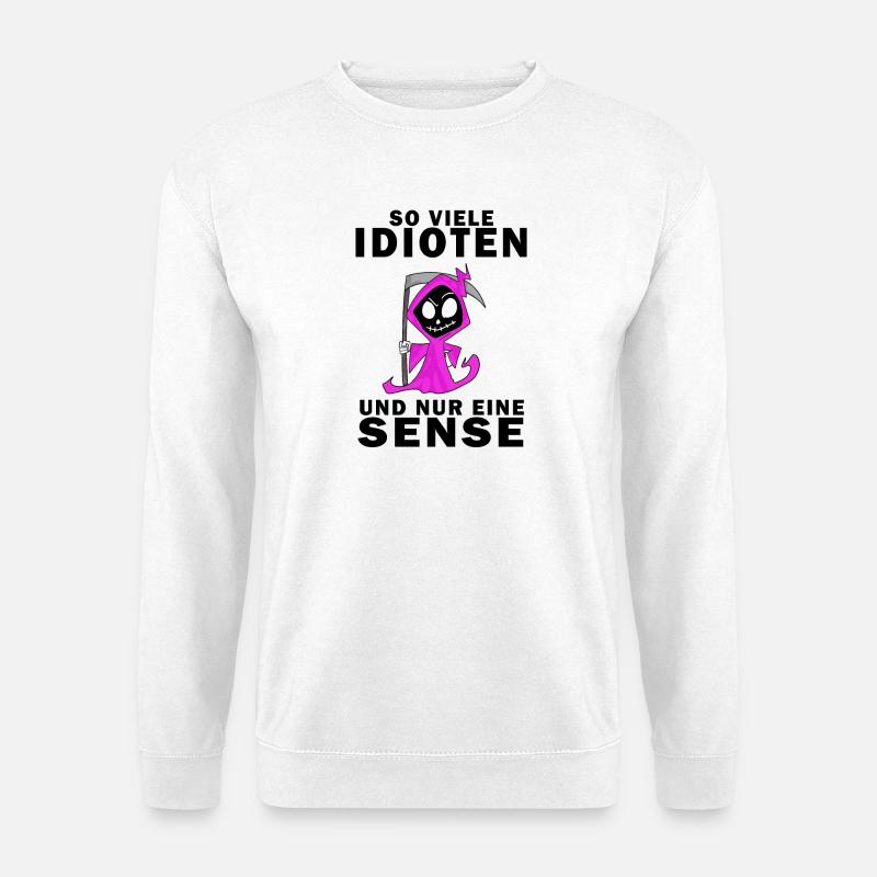 Sensenmann Damen Sarkastisch Provokation - Unisex Pullover - Weiß