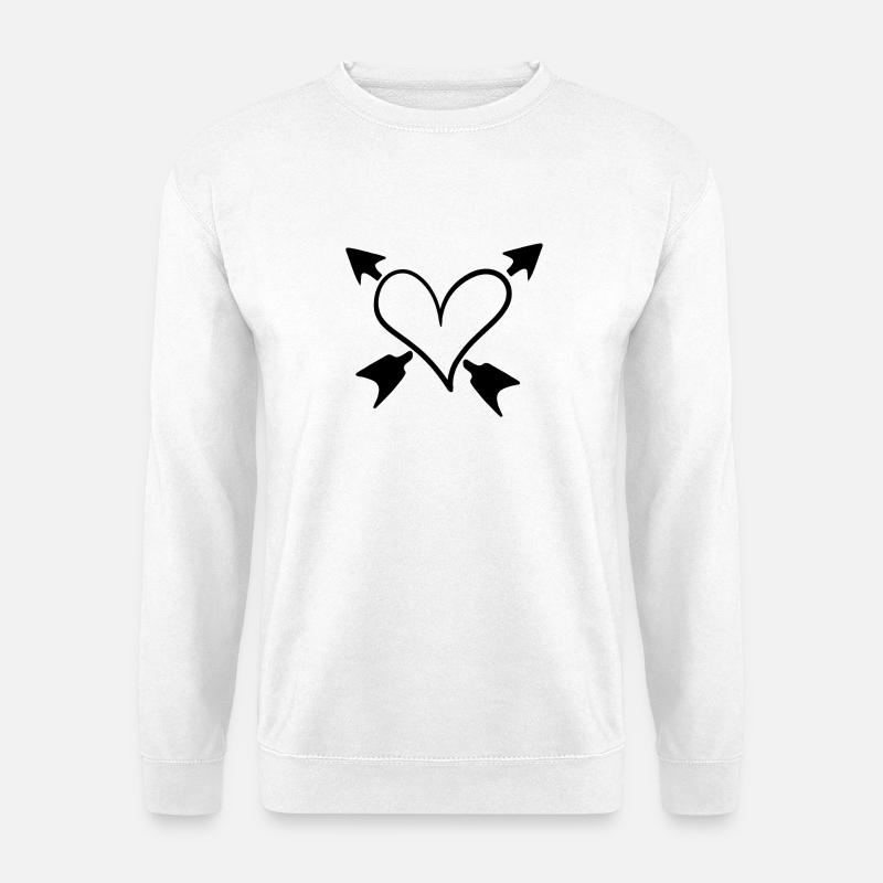 Herz Pfeile Liebe - Unisex Pullover - Weiß