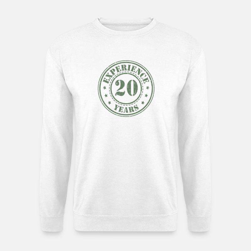 20 ans d’expérience 20 ans - Sweat-shirt Unisexe - blanc