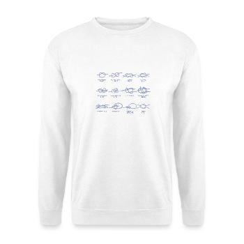 Boote Segeln Knoten Knotenkunde Geschenke - Unisex Pullover - Weiß - Vorne