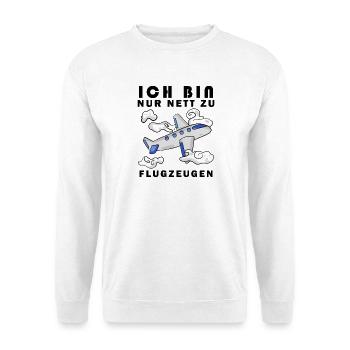 Modellflug Pilot Modellbau Flugzeug Modellbauer - Unisex Pullover - Weiß - Vorne