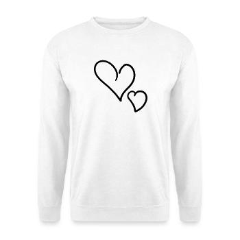 Herz Herze - Unisex Pullover - Weiß - Vorne