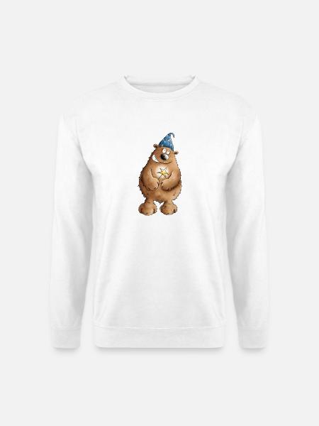 Zaubärer Zauberer Bär I Wortspiel Zauberkünstler - Unisex Pullover - Weiß