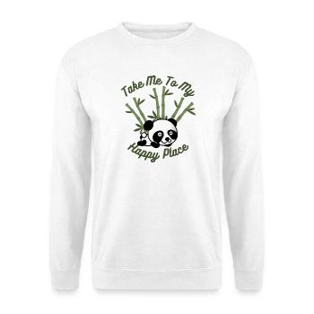Take me to My Happy Place - Panda Lovers T-Shirt - Unisex Pullover - Weiß - Vorne