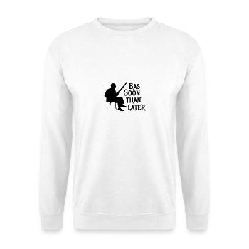 Basson que plus tard Fagott Wortspiel - Sweat-shirt Unisexe - blanc - Devant