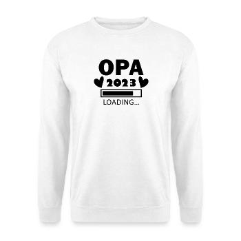 Opa loading 2023 - Opa werden - Bald Opa - Unisex Pullover - Weiß - Vorne