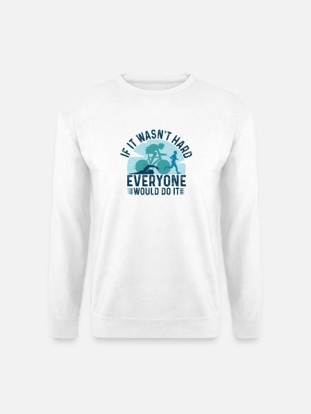Se non è difficile sarebbe triathlon - Felpa unisex - bianco