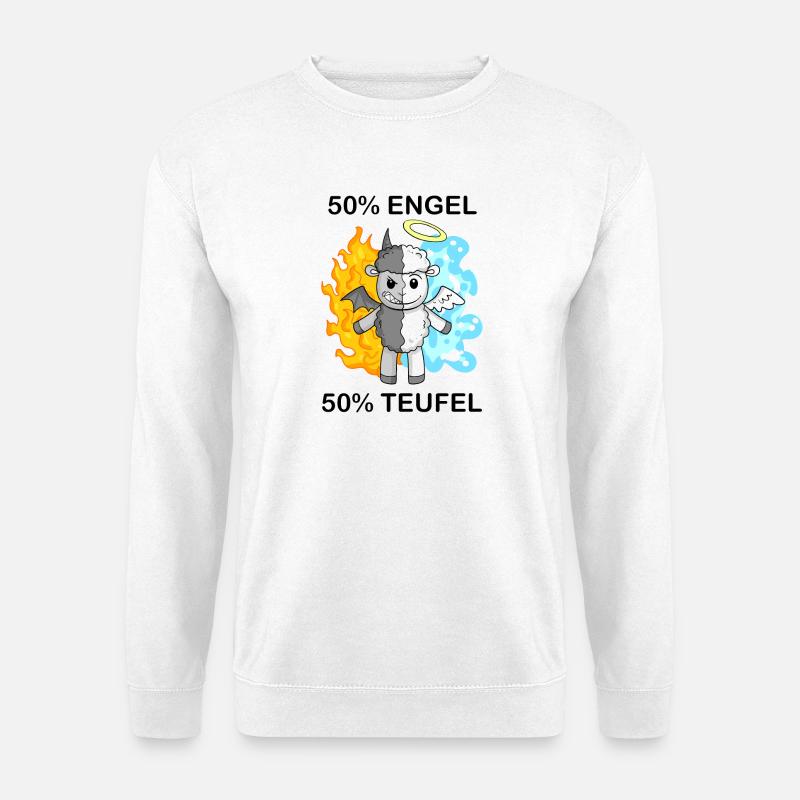 Schaf - Engel und Teufel - Unisex Pullover - Weiß