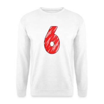 Numéro 6 - 6 ans - Sweat-shirt Unisexe - blanc - Devant