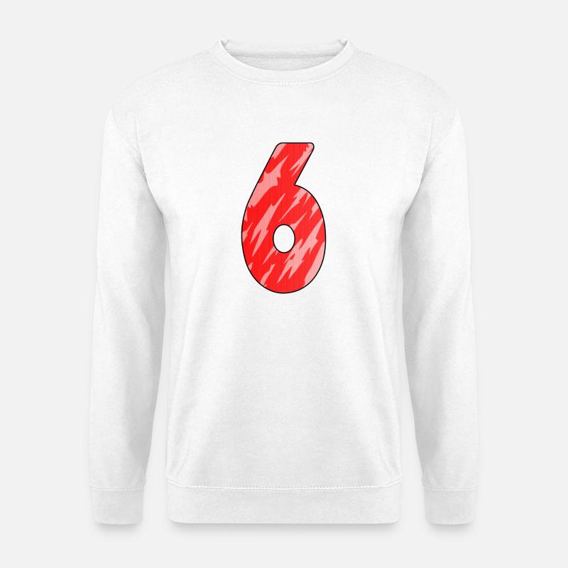 Nummer 6 - 6 Jahre - Unisex Pullover - Weiß