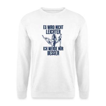 Es Wird Nicht Leichter Ich Triathlon - Unisex Pullover - Weiß - Vorne