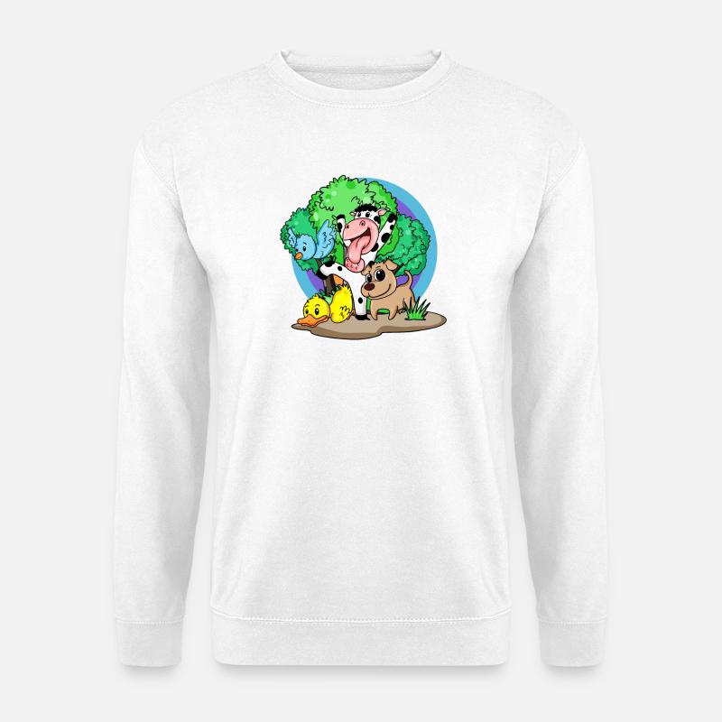 Niedliche Tiere - Unisex Pullover - Weiß