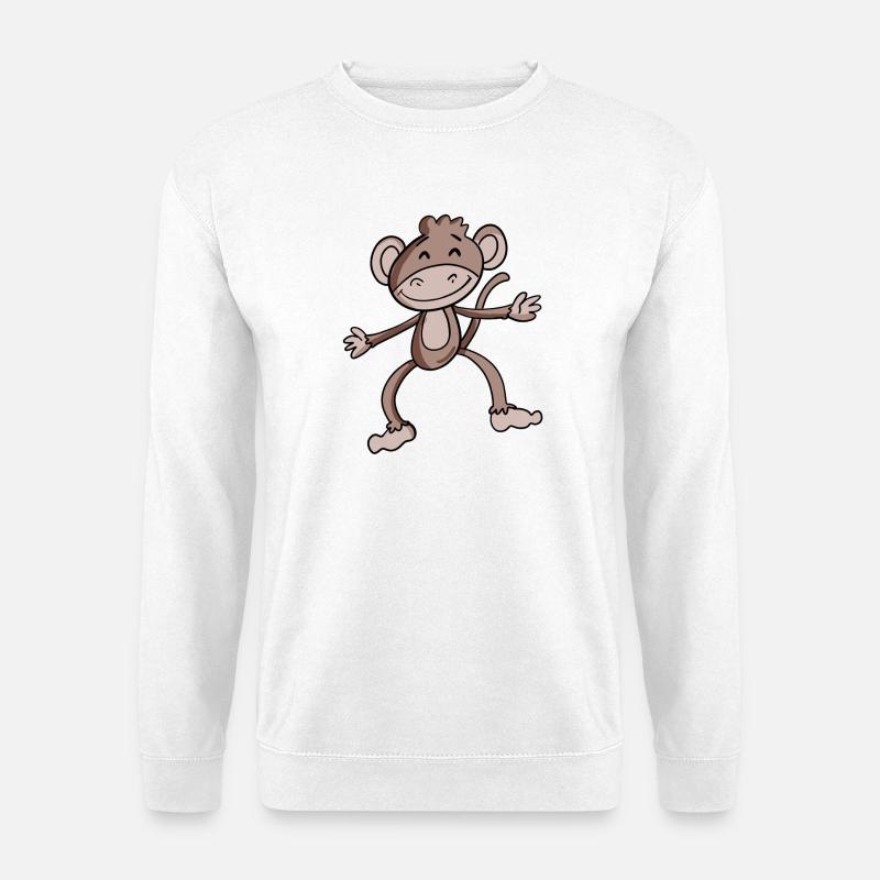 Cute monkey - Unisex Sweatshirt - white