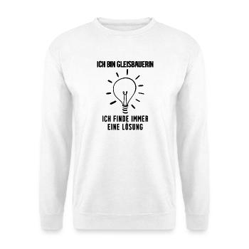 Gleisbauerin Beruf - Unisex Pullover - Weiß - Vorne