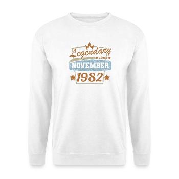 Novembre 1982 Anniversaire Rétro Anniversaire - Sweat-shirt Unisexe - blanc - Devant