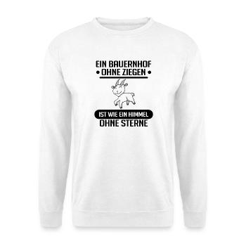 Ziege Ziegenbock Bock - Unisex Pullover - Weiß - Vorne