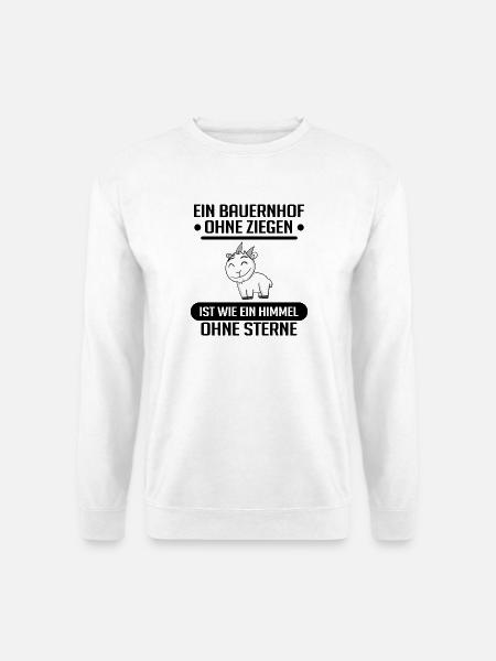 Ziege Ziegenbock Bock - Unisex Pullover - Weiß