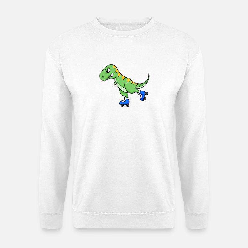 Dinosaur Skating - Unisex Sweatshirt - white