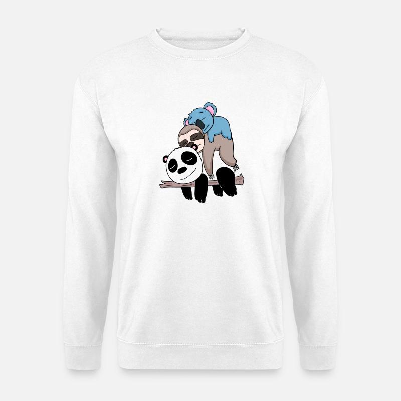 Panda sloth and koala - Unisex Sweatshirt - white
