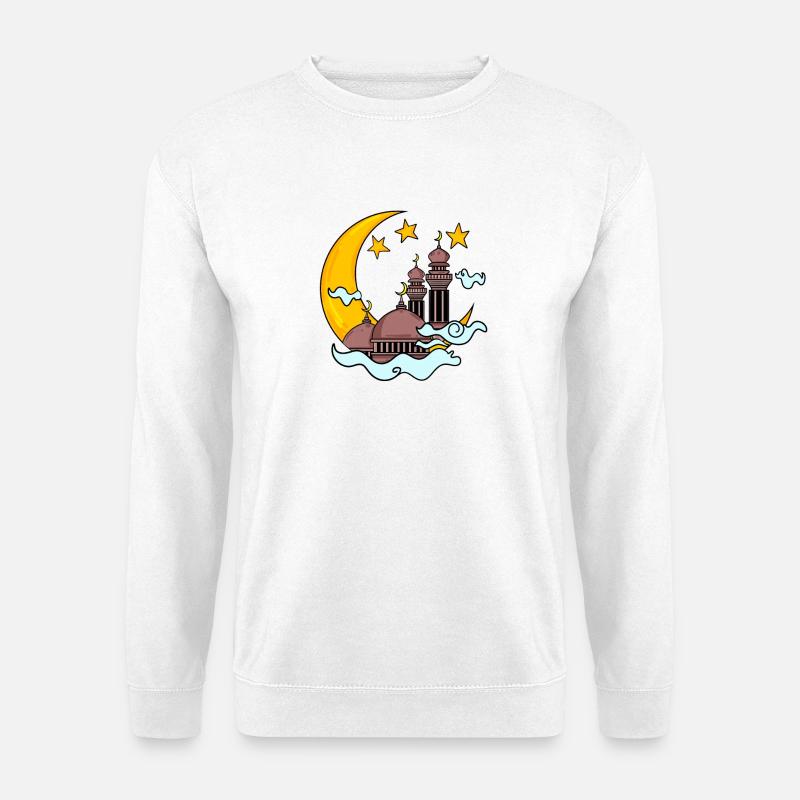 Mosque with Crescent - Unisex Sweatshirt - white