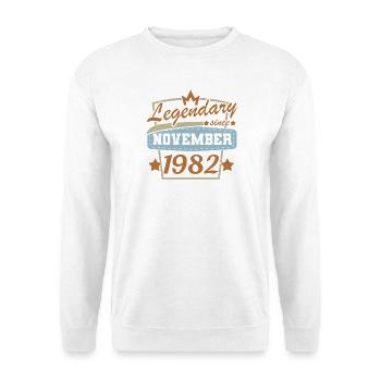 November 1982 Geburtstag Retro Geburtstag - Unisex Pullover - Weiß - Vorne