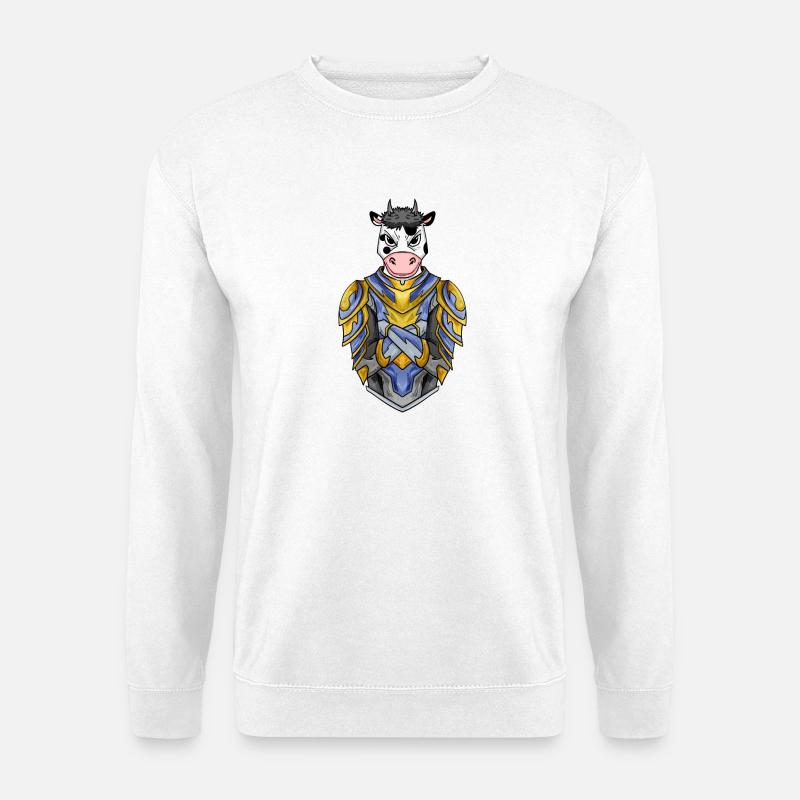 Ritter Kuh Kreuzritter - Unisex Pullover - Weiß