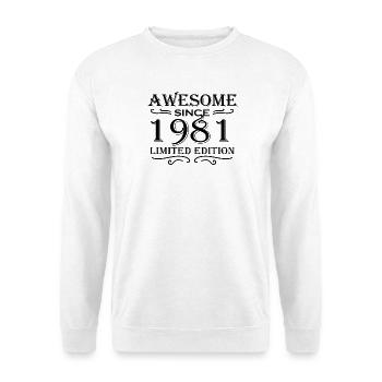 1981 - Né en 1981 - Sweat-shirt Unisexe - blanc - Devant