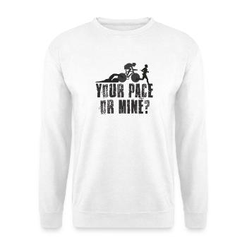 Your Pace Or My Triathlon - Unisex Sweatshirt - white - Front