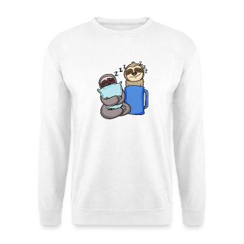 Sloth Sloths Sleeping Coffee - Unisex Sweatshirt - white - Front