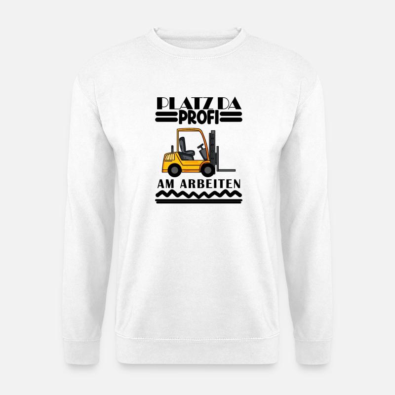 Staplerfahrer Gabelstapler Lager Logistik - Unisex Pullover - Weiß