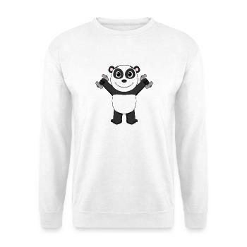 Bodybuilder Panda Fitness Motivation Gift - Unisex Sweatshirt - white - Front