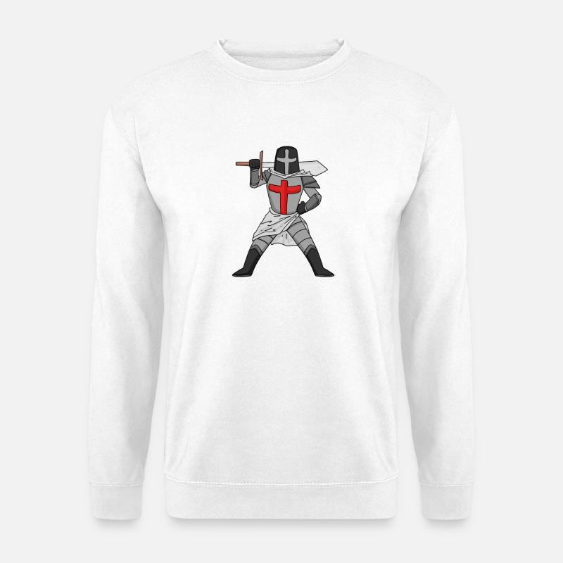 Templer Schwert Kreuz - Unisex Pullover - Weiß