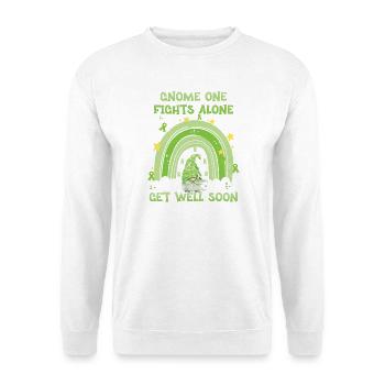 Gnome One Fights Alone Non Hodgkin - Unisex Pullover - Weiß - Vorne