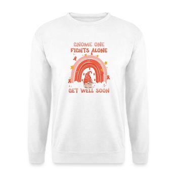 Gnome One Fights Alone Leukemia Awareness - Unisex Sweatshirt - white - Front