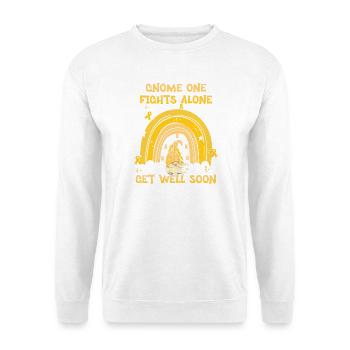 Gnome One Fights Alone Childhood Cancer - Unisex Sweatshirt - white - Front
