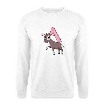 Mädchen 1 Jahre alt Okapi 1. Geburtstag Geschenk - Unisex Pullover - Weiß - Vorne