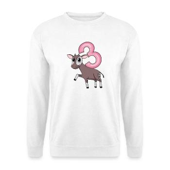 Mädchen 3 Jahre alt Okapi 3. Geburtstag Geschenk - Unisex Pullover - Weiß - Vorne