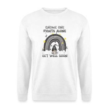 Gnome One Fights Skin Cancer Alone - Unisex Sweatshirt - white - Front