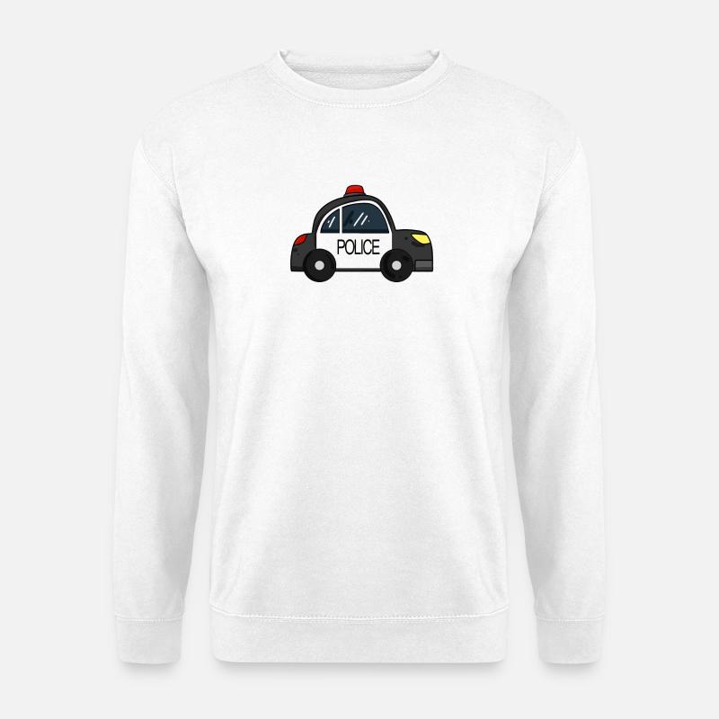 Polizei Auto - Unisex Pullover - Weiß