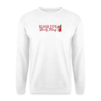 Blood Type Cocktail for Bartenders - Unisex Sweatshirt - white - Front